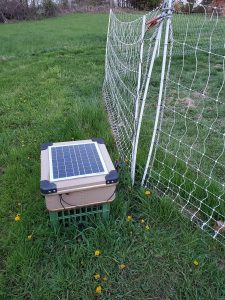 Solar charger with poultry netting